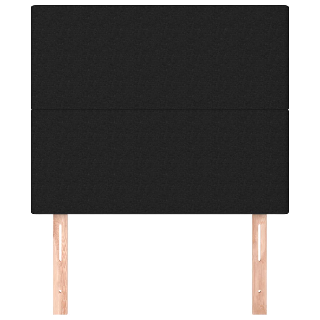 Headboards 2 pcs Black 80 cm Fabric