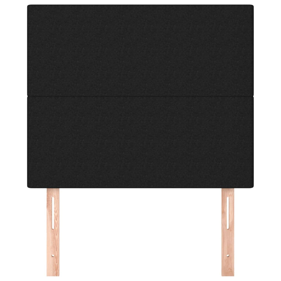 Headboards 2 pcs Black 80 cm Fabric