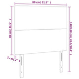 Headboards 2 pcs Black 80 cm Fabric