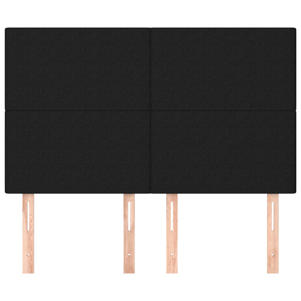 Headboards 4 pcs Black 72 cm Fabric