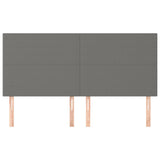 Headboards 4 pcs Dark Grey 80 cm Fabric