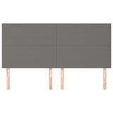 Headboards 4 pcs Dark Grey 100 cm Fabric - Side View