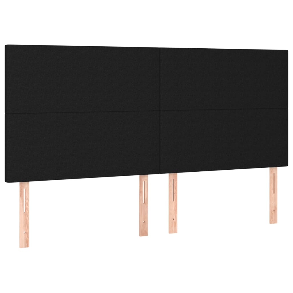 Headboards 4 pcs Black 100 cm Fabric