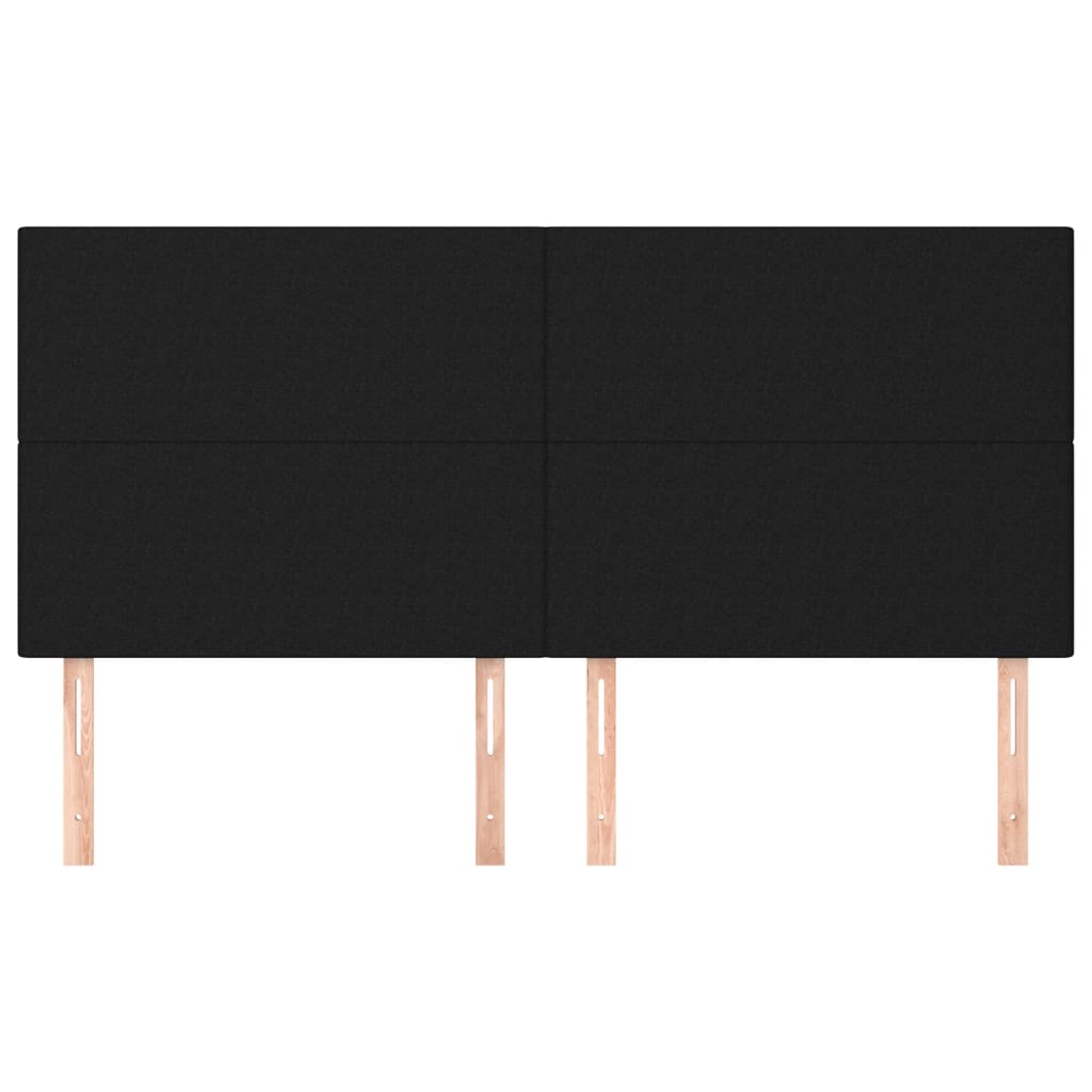 Headboards 4 pcs Black 100 cm Fabric