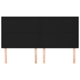 Headboards 4 pcs Black 100 cm Fabric