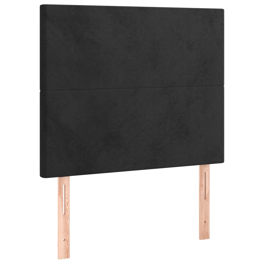 Headboards 2 pcs Black 100 cm Velvet