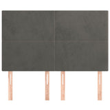 Headboards 4 pcs Dark Grey 72 cm Velvet - Side View