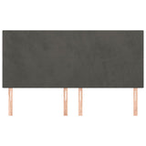 Headboards 4 pcs Dark Grey 80 cm Velvet