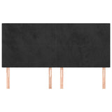Headboards 4 pcs Black 80x5x78/88 cm Velvet