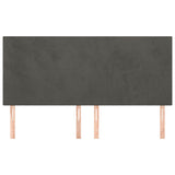 Headboards 4 pcs Dark Grey 100 cm Velvet