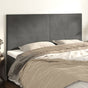 Headboards 4 pcs Dark Grey 100 cm Velvet