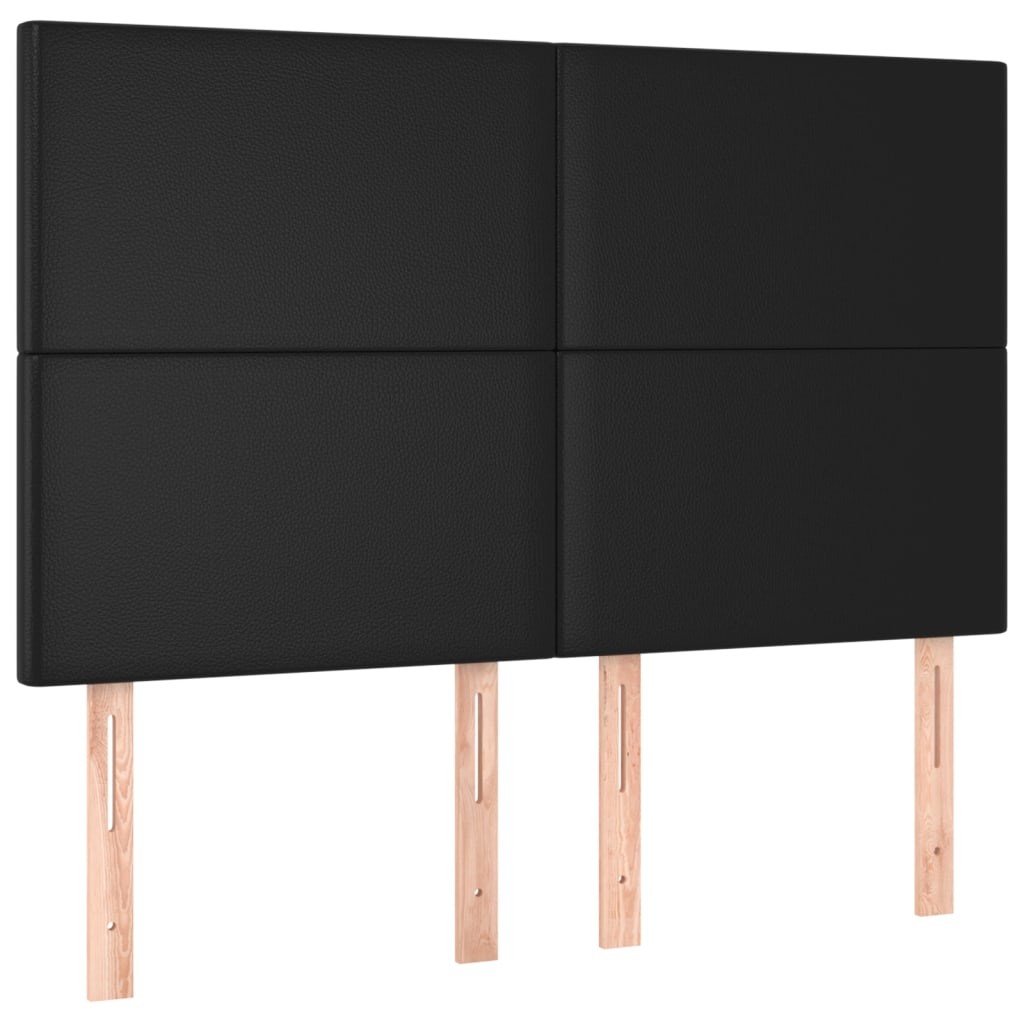 Headboards 4 pcs Black 72 cm Faux Leather