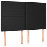 Headboards 4 pcs Black 72 cm Faux Leather - Front View