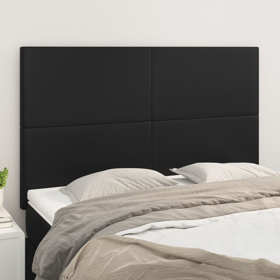 Headboards 4 pcs Black 72 cm Faux Leather