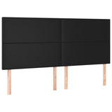 Headboards 4 pcs Black 80x5x78/88 cm Faux Leather