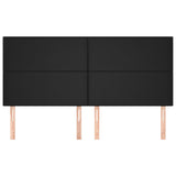 Headboards 4 pcs Black 80x5x78/88 cm Faux Leather