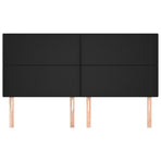 Headboards 4 pcs Black 80x5x78/88 cm Faux Leather