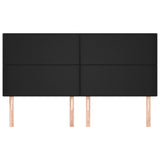 Headboards 4 pcs Black 100 cm Faux Leather