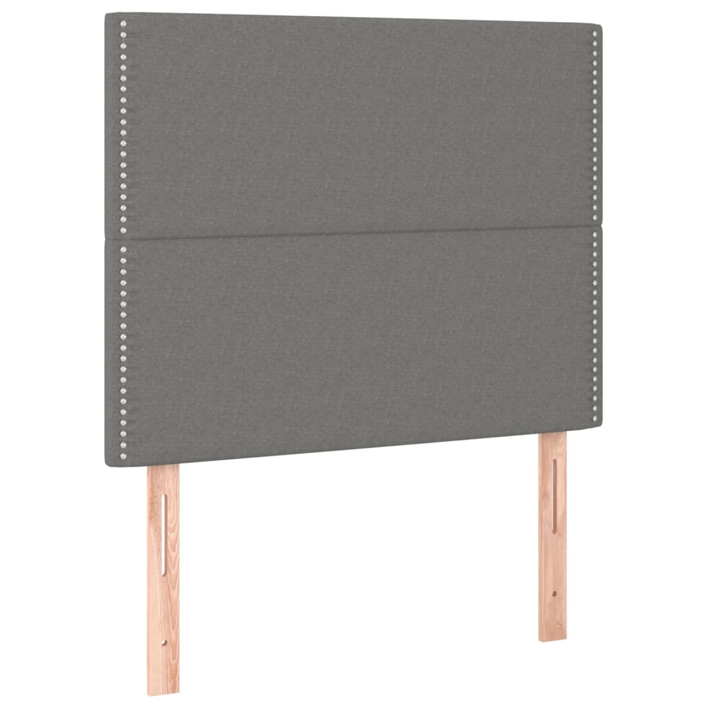 Headboards 2 pcs Dark Grey 80 cm Fabric