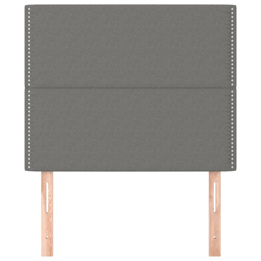 Headboards 2 pcs Dark Grey 80 cm Fabric