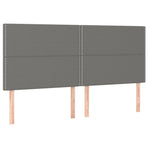 Headboard Dark Grey 160x5x118/128 cm Fabric