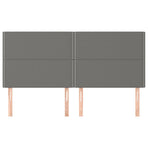 Headboard Dark Grey 160x5x118/128 cm Fabric