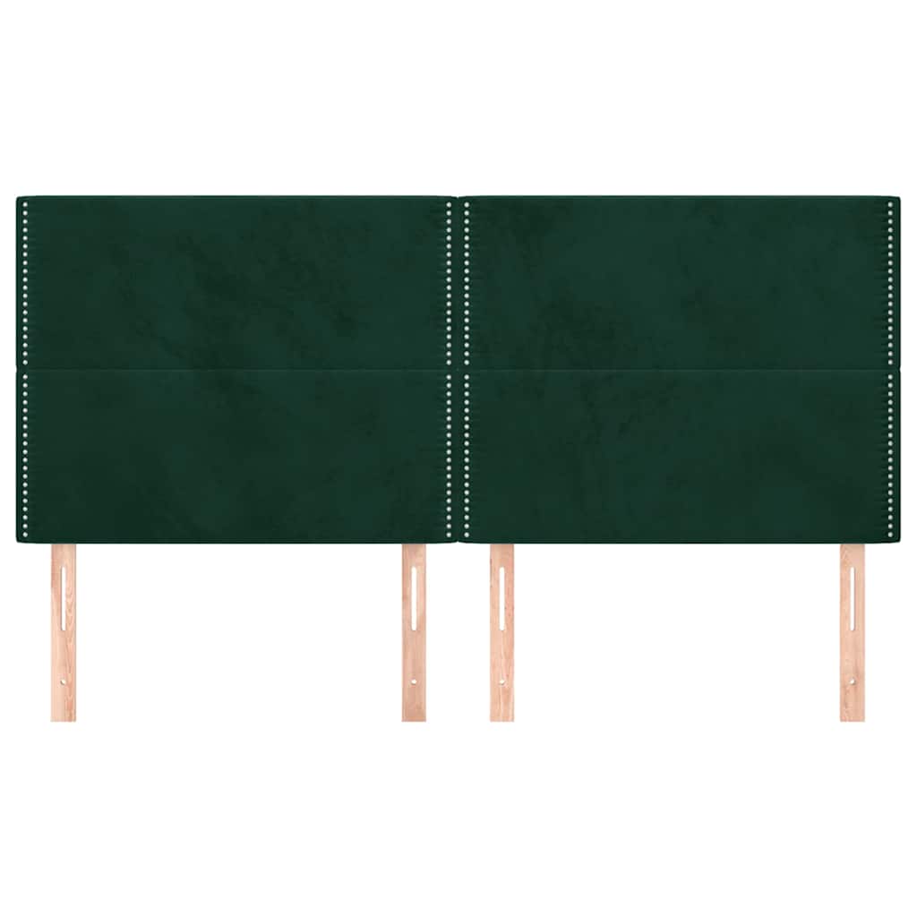 Headboard Dark Green 160x5x118/128 cm Velvet