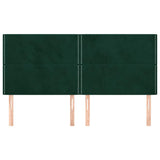 Headboard Dark Green 160x5x118/128 cm Velvet