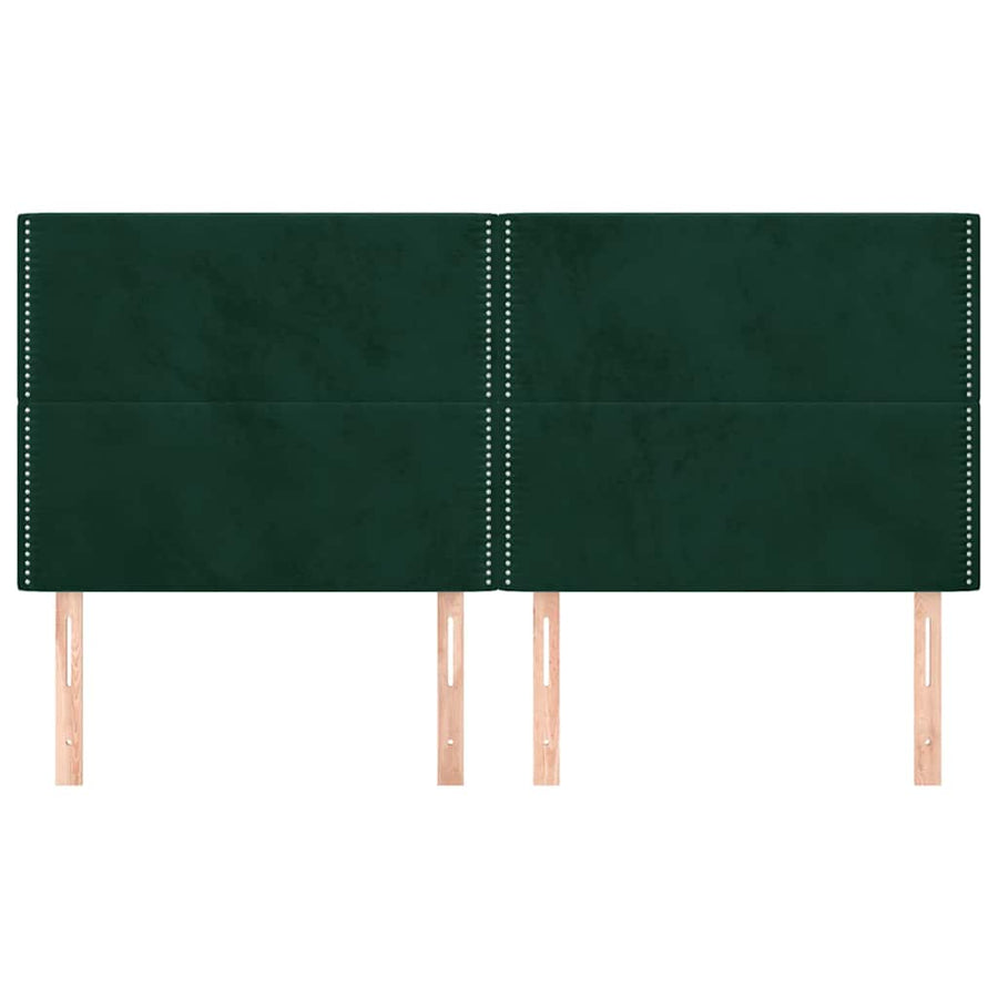 Headboard Dark Green 160x5x118/128 cm Velvet