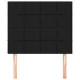Headboards 2 pcs Black 80x5x78/88 cm Fabric