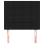 Headboards 2 pcs Black 80x5x78/88 cm Fabric