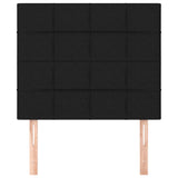 Headboards 2 pcs Black 80x5x78/88 cm Fabric - Side View