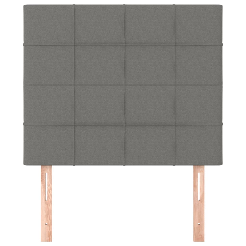 Headboards 2 pcs Dark Grey 100 cm Fabric