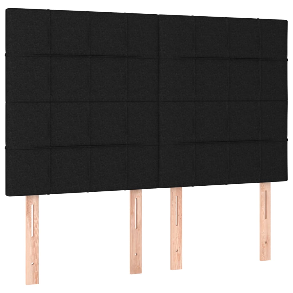 Headboards 4 pcs Black 72 cm Fabric