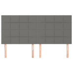 Headboards 4 pcs Dark Grey 100 cm Fabric
