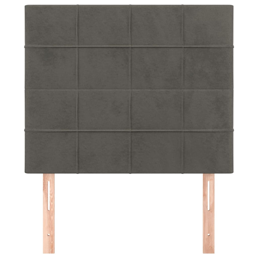 Headboards 2 pcs Dark Grey 80 cm Velvet