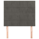 Headboards 2 pcs Dark Grey 100 cm Velvet - Side View