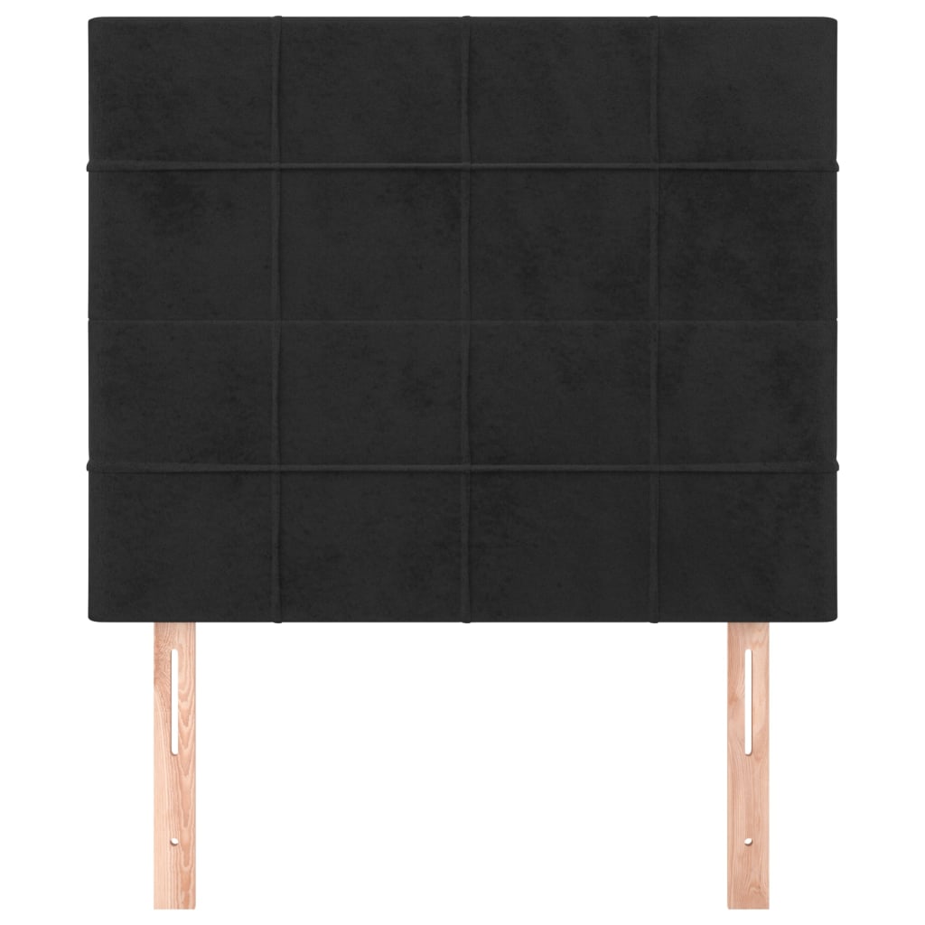 Headboards 2 pcs Black 100 cm Velvet