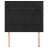 Headboards 2 pcs Black 100 cm Velvet - Side View