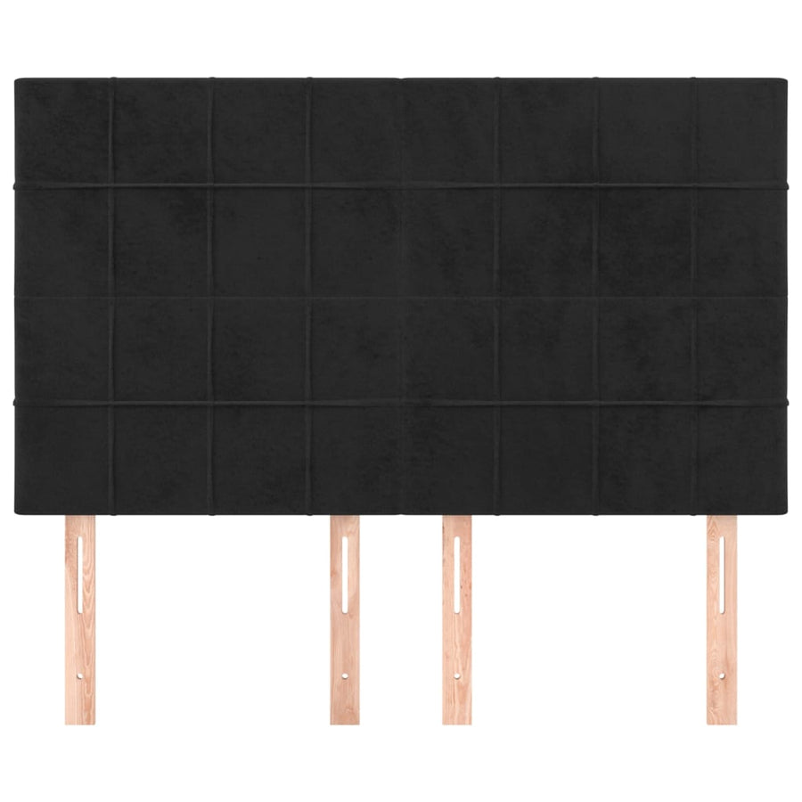 Headboards 4 pcs Black 72 cm Velvet