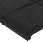 Headboards 4 pcs Black 80 cm Velvet