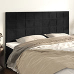 Headboards 4 pcs Black 80 cm Velvet