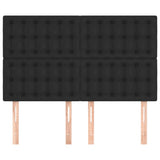 Headboards 4 pcs Black 72x5x78/88 cm Faux Leather
