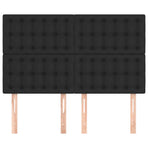 Headboards 4 pcs Black 72x5x78/88 cm Faux Leather