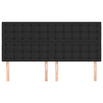 Headboards 4 pcs Black 80 cm Faux Leather