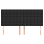 Headboards 4 pcs Black 100x5x78/88 cm Faux Leather