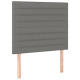 Headboards 2 pcs Dark Grey 100 cm Fabric - Front View