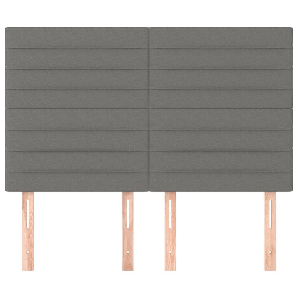 Headboards 4 pcs Dark Grey 72 cm Fabric