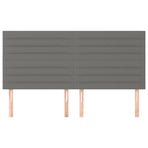 Headboards 4 pcs Dark Grey 80 cm Fabric