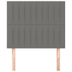 Headboards 2 pcs Dark Grey 100 cm Fabric